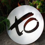 XO Circle Stainless Steel Art