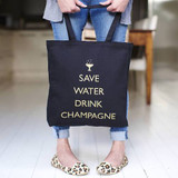 Save Water, Drink Champagne Tote