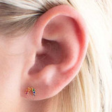 Perfect Tiny Rainbow Earrings