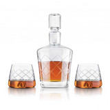 4 Piece Lead-Free Crystal Whiskey Decanter Set