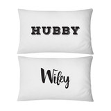 Hubby & Wifey Twin Pillowcase Set