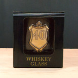 40th Gold Badge Whiskey Glass