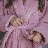 Super Soft Pink Waffle Bath Robe