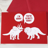 Horny Dinosaur Card
