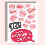 Mum, Mum, Mum! Mother's Day Card