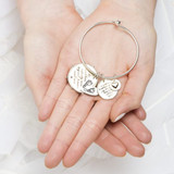 Baby Footprints Heart Charm