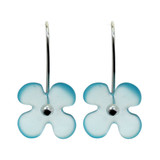 Bombay Blue Hydrangea Flower Earrings