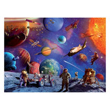 100 Piece Children's Glowing Jigsaw: Space Adventure