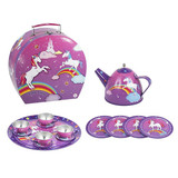 Pink Poppy Unicorn Tin Tea Set