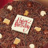 Happy Birthday Chocolate Pizza - 7 Inch