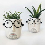 Man with Black Glasses Planter