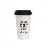 Love to Stay & Chat Takeaway Cup