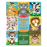 Make a Face Crazy Animals Sticker Pad