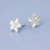 Silver Flower Studs