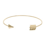 Gold Arrow Open Cuff Bracelet