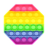 Octagon Rainbow Silicone Push Pop It Bubble Fidget Toy