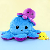 Jumbo Purple & Blue Reversible Mood Octopus - 40cm NZ