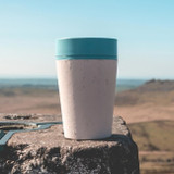 rCUP Reusable Coffee Cup: Cream & Teal 8oz