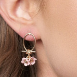 Pink Hanging Bouquet Earrings