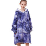 Kids Blue Tie Dye Mega Hoodie Blanket NZ