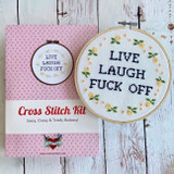 Live, Laugh, F*ck Off Cross Stitch Kit & Pattern