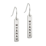 Little Taonga Whanau Silver Bar Earrings