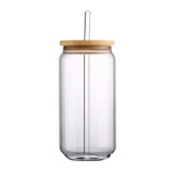 Reusable Glass Cup with Bamboo Lid