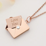 Envelope with 'Love You' Letter Necklace