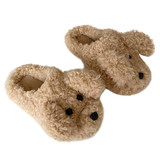 Light Brown Puppy Dog Slippers