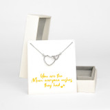 Silver Interlocking Hearts Necklace