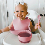 Silicone Baby Bowl, Spoon & Fork Set