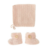 OB Designs Crochet Bonnet & Bootie Set