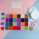 Rainbow Seed Beads - 7200 Pieces