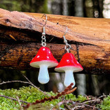 Red Mushroom Earrings