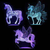 3D Illusion Night Light - Unicorn