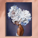 White Flowers - 30 x 40 Paint by Numbers Kit