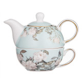 Elegant Rose Mint Tea for One Set