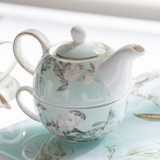 Elegant Rose Mint Tea for One Set