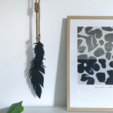 Mini Hanging Feathers Stainless Steel Art