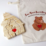 Love Your Bear Hugs: Wooden Bear Puzzle