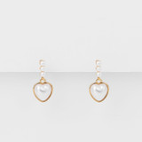 Pearl Encased Heart Earrings