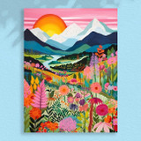 Colourful Mountains - 30 x 40 Paint by Numbers Kit