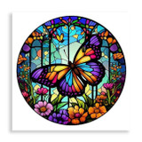 Stained Glass: Colourful Butterfly - 30 x 30 Paint by Numbers Kit