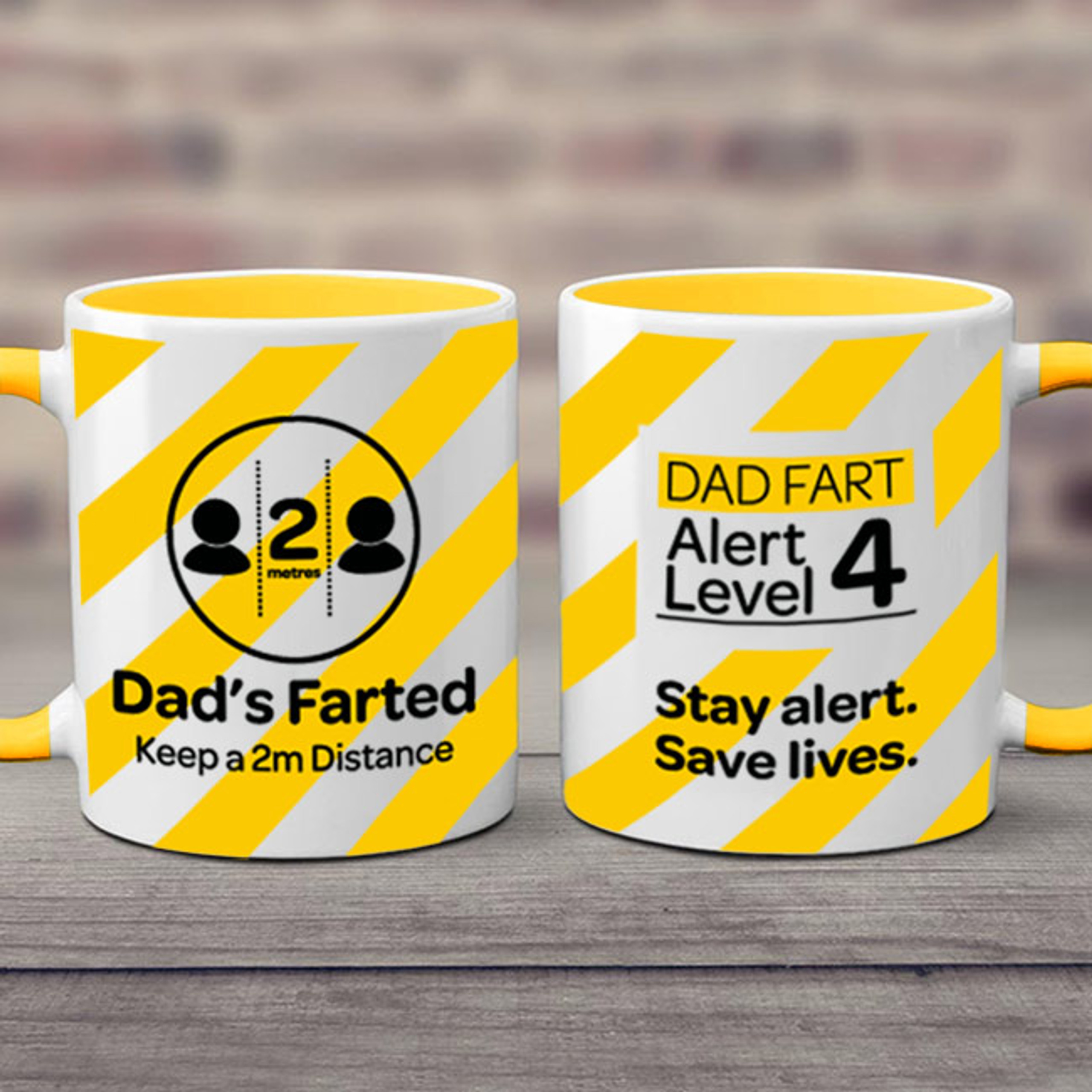 Dad Fart Alert Level Mug