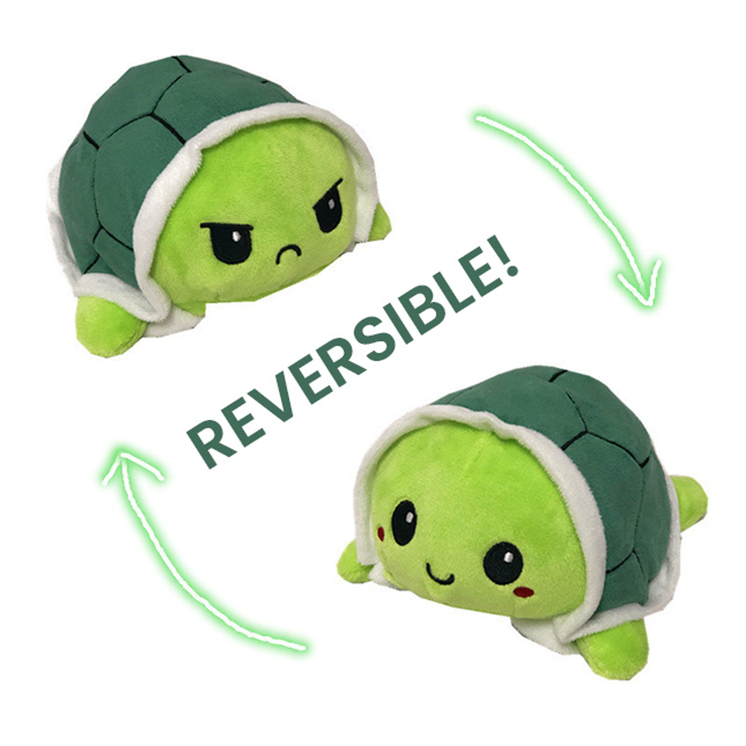 Green Reversible Mood Turtle Plush - 15cm