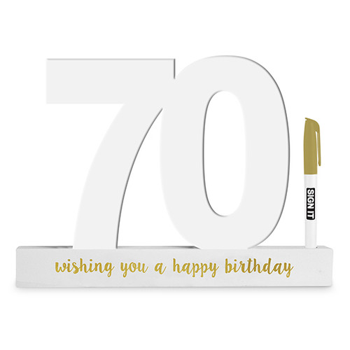 70th Birthday Gold Signature Block