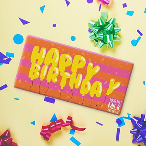 Happy Birthday Balloon Chocolate Bar