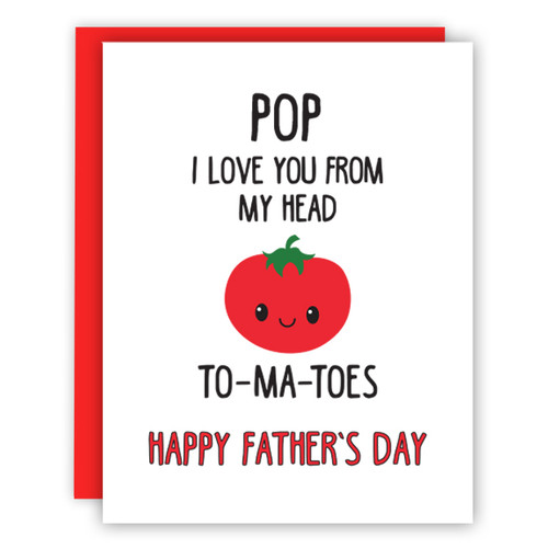 Love You Pop To-Ma-Toes Card NZ