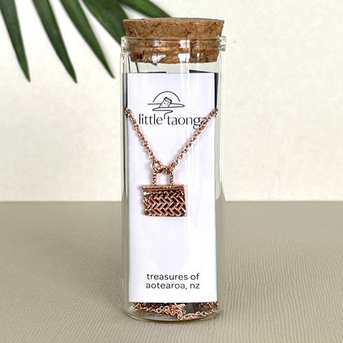 Little Taonga Rose Gold Kete Necklace