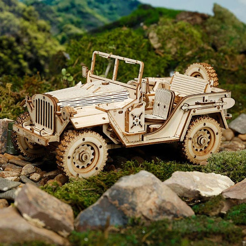Robotime Army Field Car 3D Wooden Puzzle